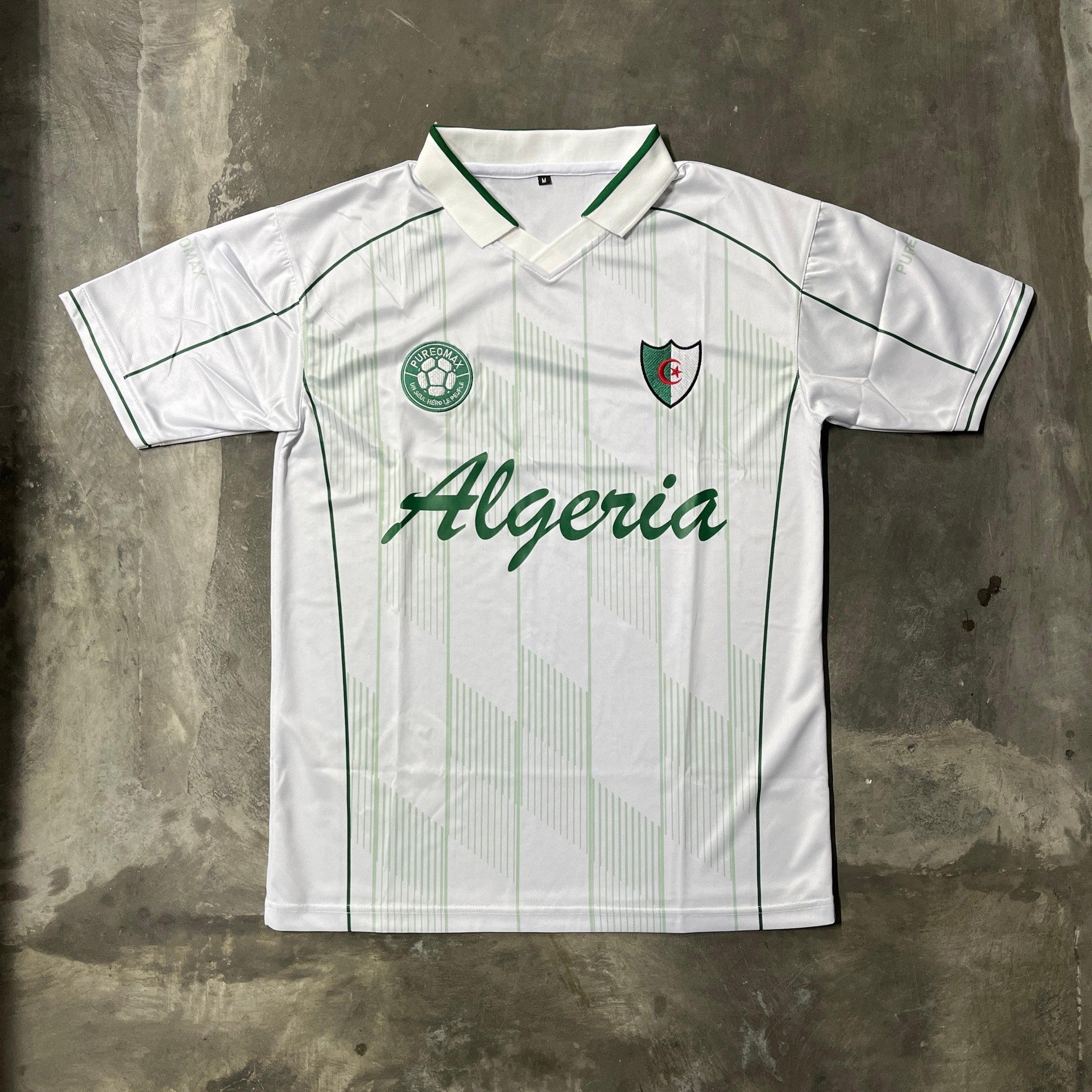 Maillot Vintage Algérie 1962 — Retro Oversize Jersey — White Minimal Edition
